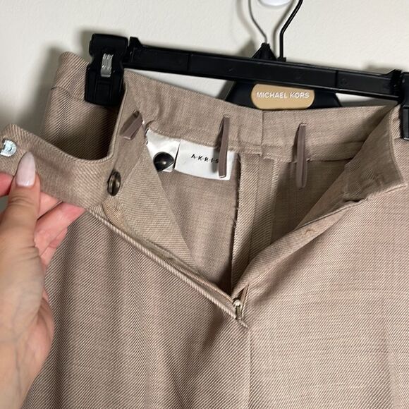 Vintage Akris Punto Jacket Blazer and Slacks Khaki Set US 10 - Picture 7 of 11